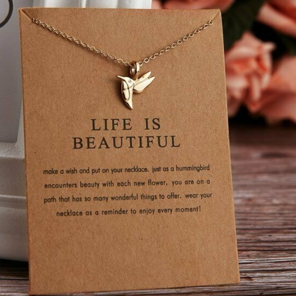 Jewelry - 3 for $35 New Gold Hummingbird Necklace